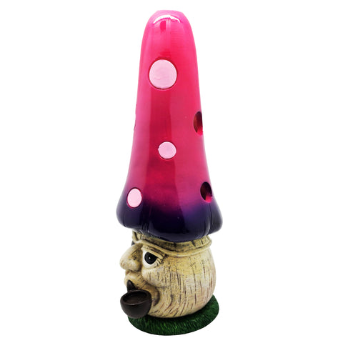 Mushroom Musings Tower Incense Burner – 11" Hand-Painted Polyresin Holder for Cones & Sticks
