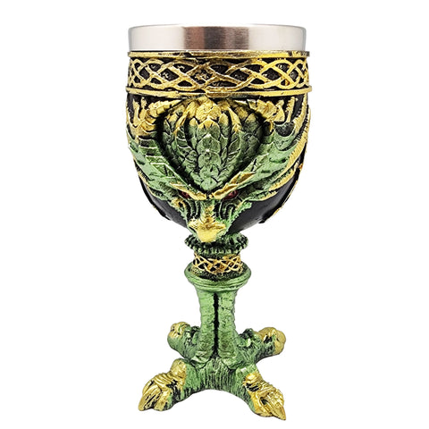 Green Dragon Goblet with Stainless Steel