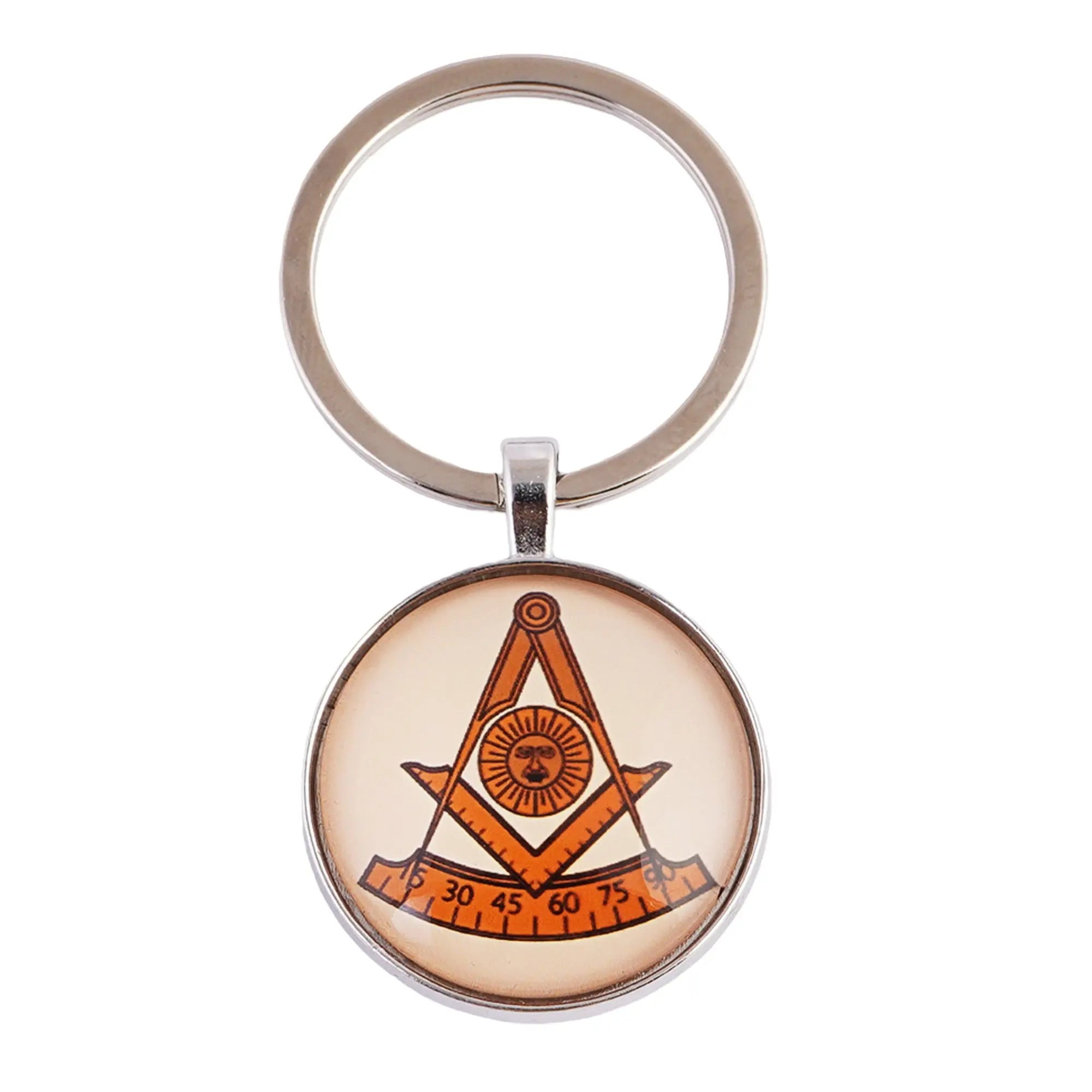 Masonic Keyring Masonic Symbolic, Perfect for Freemasons & Collectors, Keys Organizer, Yellow Trendy Zone 21