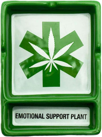 Emotional Support Plant Ceramic Ashtray – 4 x 5.25 Inch