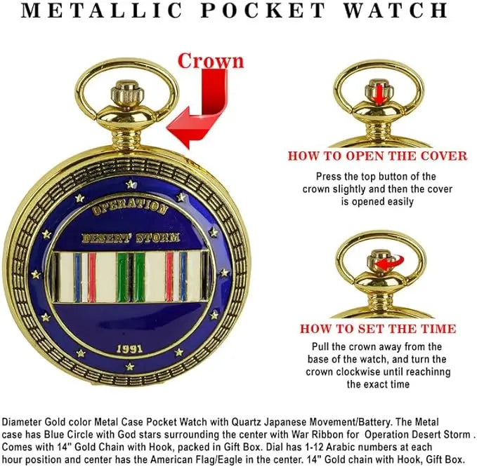 Operation Desert Storm Pocket Watch Trendy Zone 21