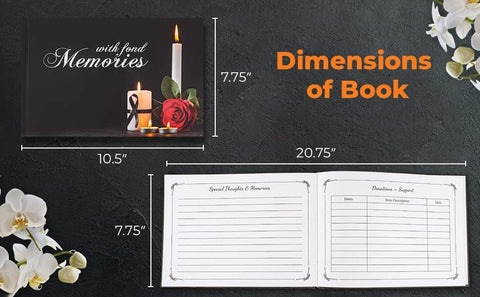 Funeral Guest Book | Up to 360 Guest Entries | Memorial Service Guest Book