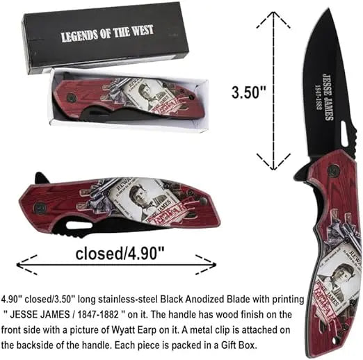 Jesse James Pocket Knife 4.90" Blade Trendy Zone 21