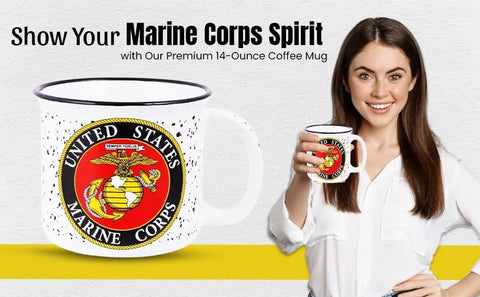 United States Marine Corps Legacy: Premium Quality Ceramic Coffee Mug with Iconic Eagle, Globe, and Anchor Emblem Gift for Service Members & Veterans Trendy Zone 21