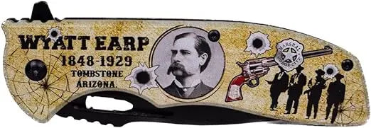 Wyatt Earp Pocket Knife, 4.75" Blade - Legends of the West Collection Trendy Zone 21