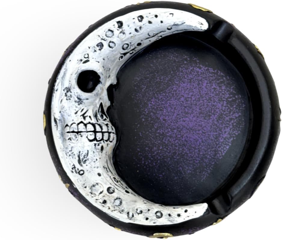 Scary Moon Ashtray | Durable Resin 4.5-Inch