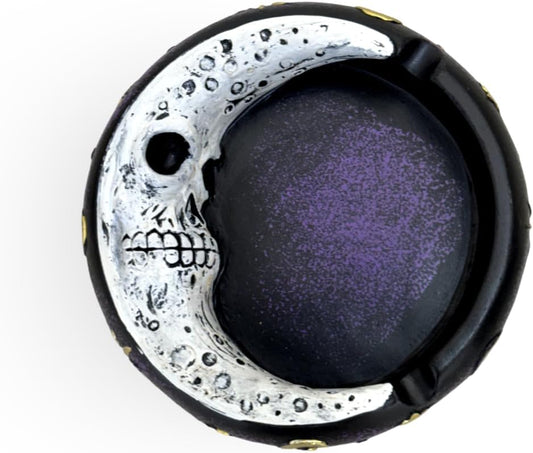 Scary Moon Ashtray | Durable Resin 4.5-Inch