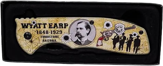 Wyatt Earp Pocket Knife, 4.75" Blade - Legends of the West Collection Trendy Zone 21