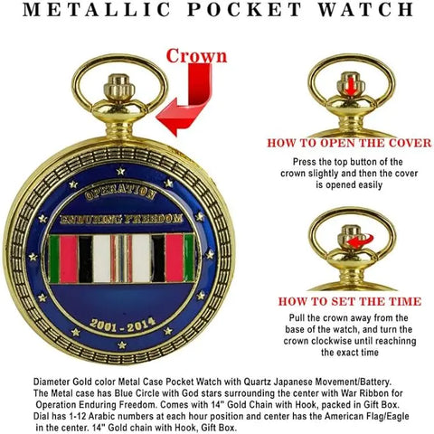 Operation Enduring Freedom Pocket Watch Trendy Zone 21