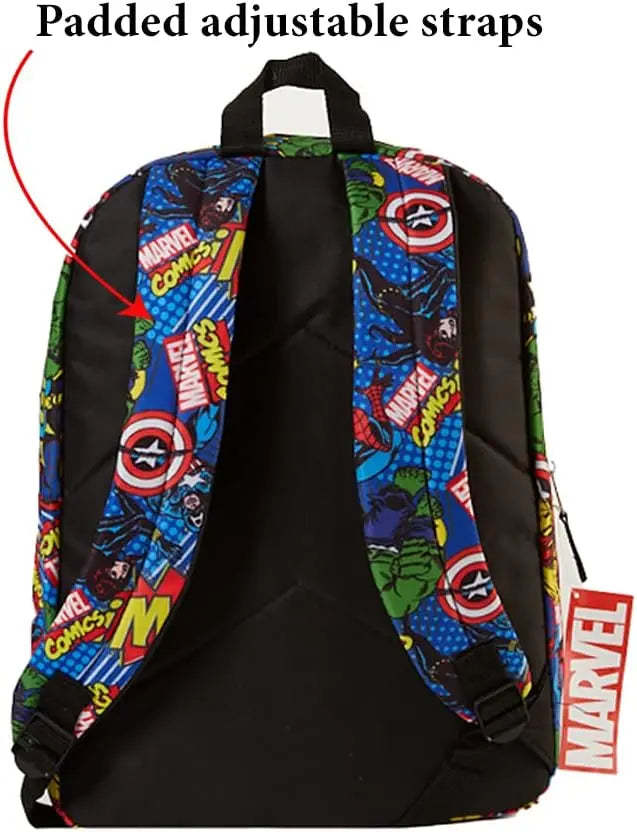 Marvel Comics Avengers Incredible Hulk, Captain America, Spiderman Backpack for Kids, 16" Trendy Zone 21