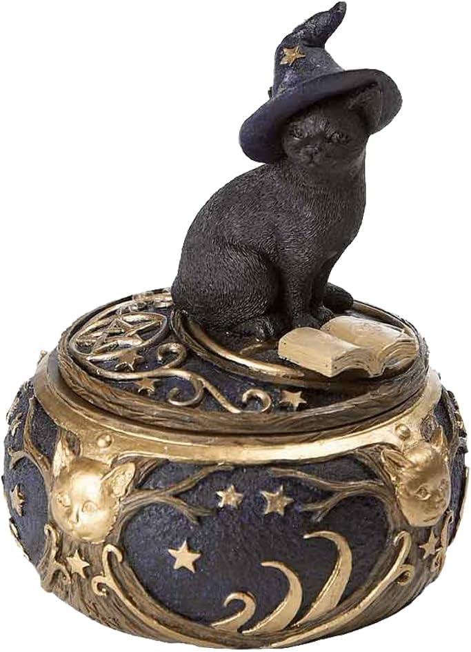 Dr. Hemp Magical Black Cat Trinket Box – 5 Inch