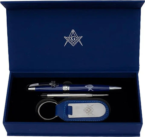 Masonic Freemasonry Ballpoint Pen with Keychain & Extra Refill Trendy Zone 21