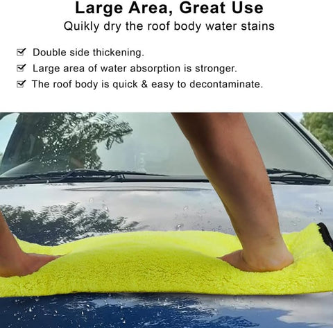 Microfiber Towel for Car Cleaning,1000GSM 35"/24" Dual-Sided