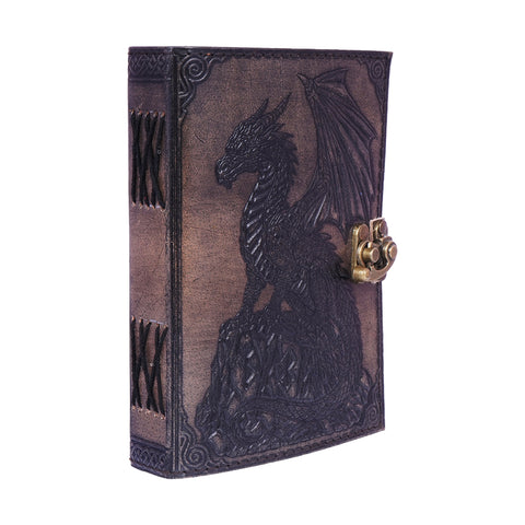 Dragon Leather Journal – Handmade 5x7 Vintage Notebook