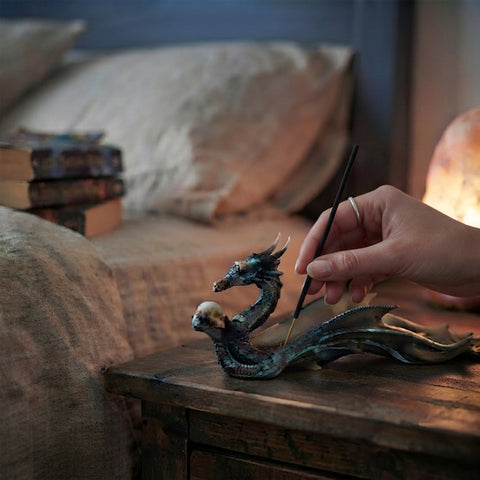 Medieval Collectibles Mystic Black Dragon Incense Holder