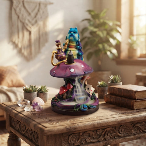 Caterpillar Mushroom Backflow Incense Burner Decorative Backflow Incense Cone Holder