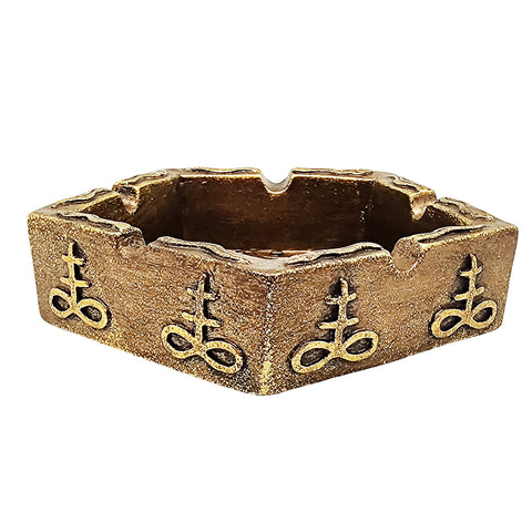 Baphomet Pentagonal Ashtray – 5 Inch Gothic Resin Ashtray