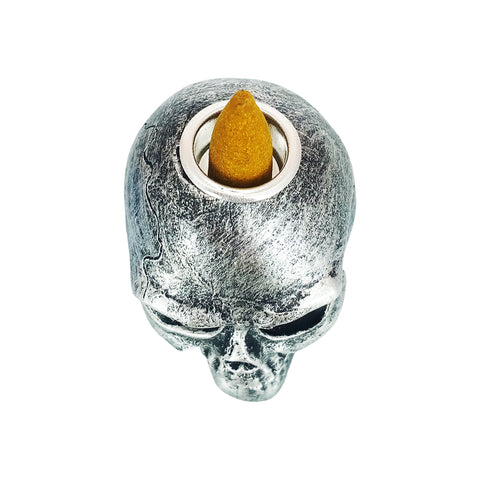 Skull Backflow Incense Burner 3" for Meditation, Relaxation ,Yoga & Home Décor