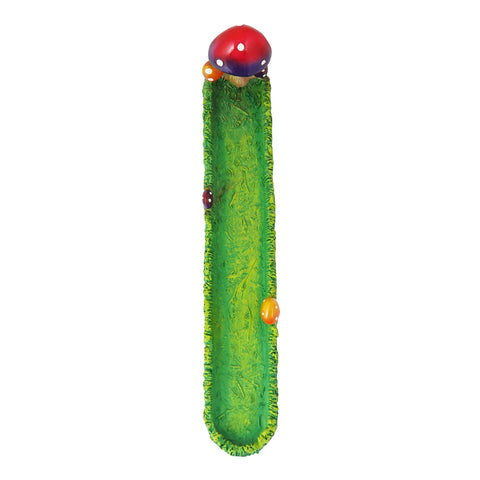 Mushroom-Shaped Incense Burner – 11 x 1.5 Inch Hand-Painted Resin Holder for Stick