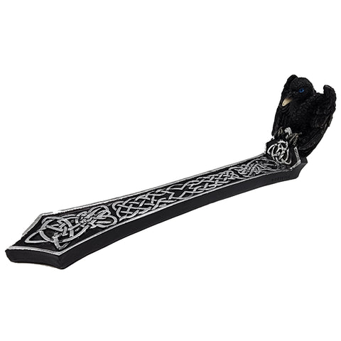 Raven Boat Incense Burner – Hand-Painted Cold Cast Resin
