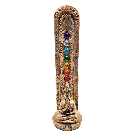 Standing Buddha Chakra Stone Incense Burner – Includes 7 Color