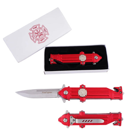 Fire Fighter Collectible Fireman Stainless Steel Pocket Knife Durable, Precision-Crafted Tool for Everyday Carry & Emergency Use – Honoring Firefighters with Superior Craftsmanship and Iconic Design Trendy Zone 21