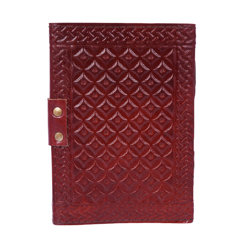 Multicolor Embossed Leather Journal – 5x7 Inch Handmade Notebook