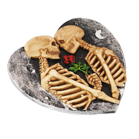 Skull Lovers Incense Burner – 5 Inch Hand-Painted Cold Cast Resin Holder for Stick