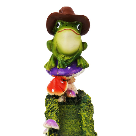 Whimsical Magical Frog Incense Burner – 10 x 1 Inch Hand-Painted Cold Cast Resin