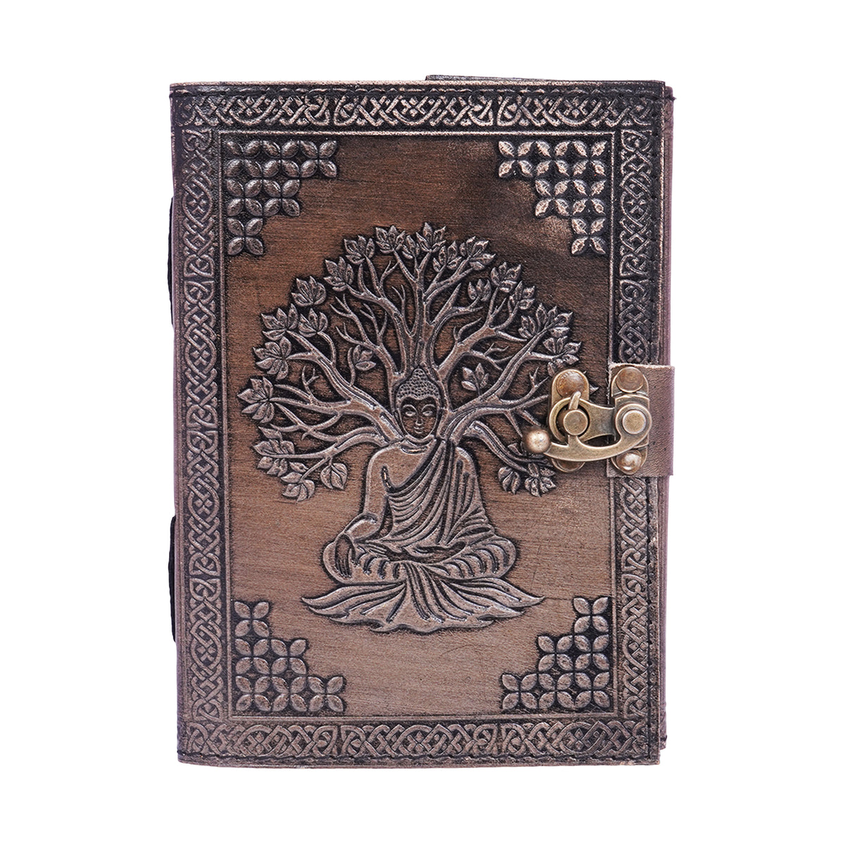 Buddha Leather Journal – Handmade Vintage Embossed Notebook 5x7