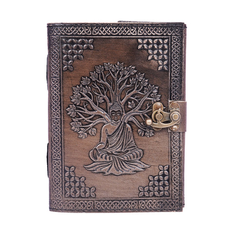 Buddha Leather Journal – Handmade Vintage Embossed Notebook 5x7