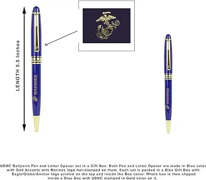 United States Marines Corps (USMC) Ballpoint Pen & Letter Opener Set Trendy Zone 21