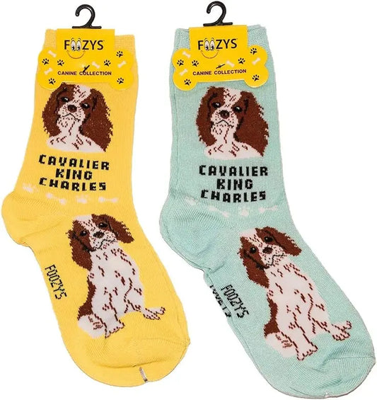 Cavalier King Charles Unisex Crew Socks (2 pairs) Trendy Zone 21