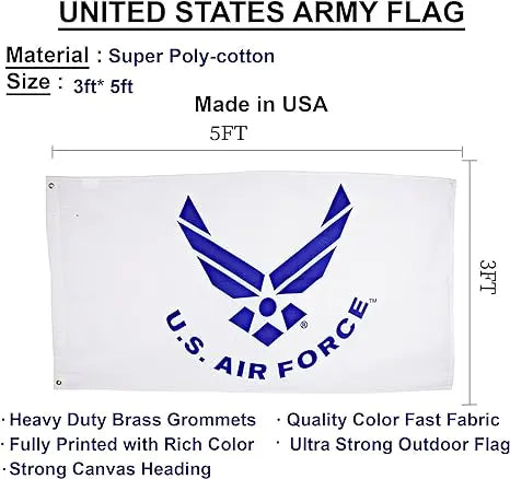 United States Air Force (USAF) Flag (3' x 5') - Officially Licensed Trendy Zone 21