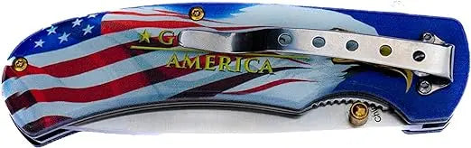 Patriotic Eagle Folding Pocket Knife Trendy Zone 21