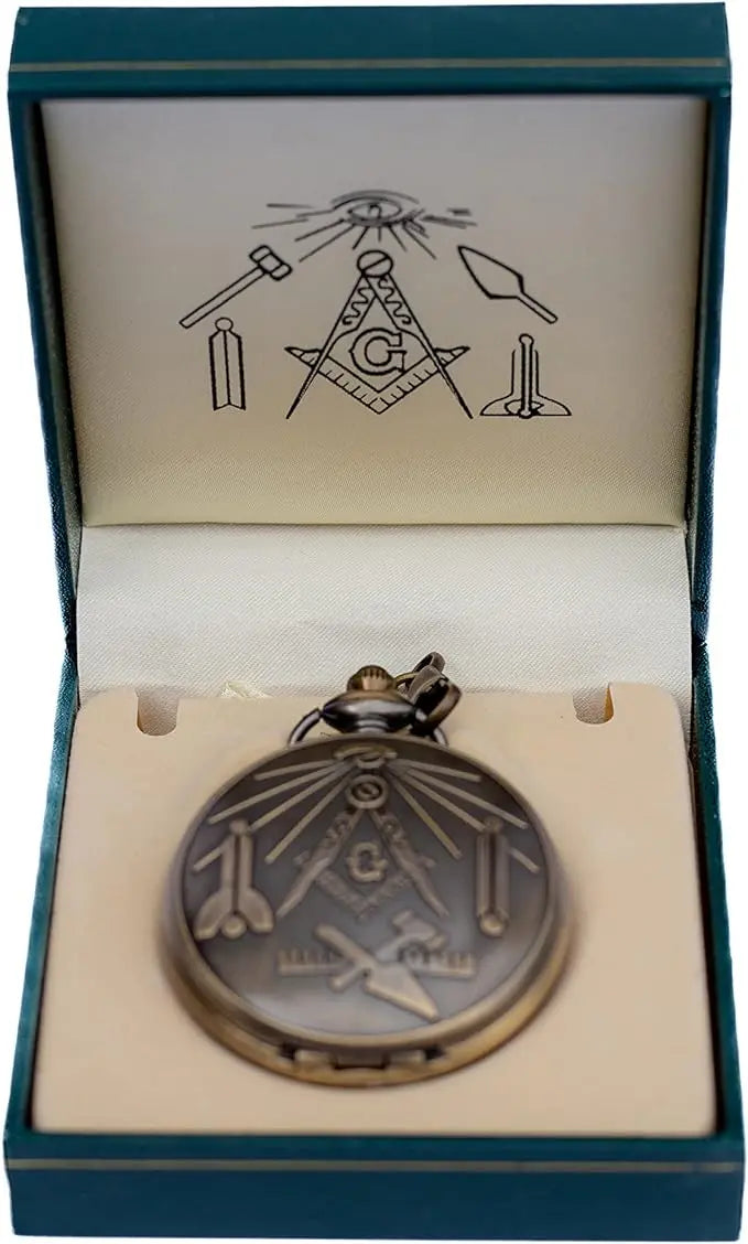 Masonic Freemasonry Alloy Metal Pocket Watch Trendy Zone 21