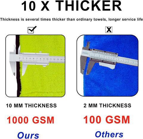 Microfiber Towel for Car Cleaning,1000GSM 35"/24" Dual-Sided