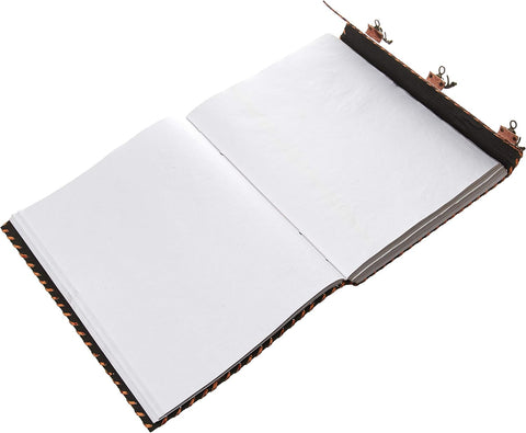 Massive Mystic Leather Journal with 7 Chakra Stones – 13.5 x 18 Inch Multicolor Handmade Writing Journal