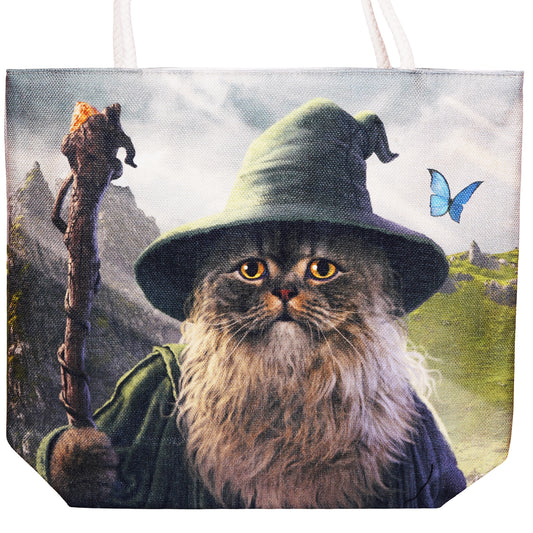 Catdalf The Cute Jute Tote Bag | 17 x 15 Inches | Durable Eco-Friendly Shopping Bag