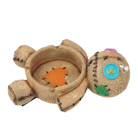 Hand-Painted Voodoo Doll Ashtray – 7 x 5 Inch Cold Cast Resin Tray