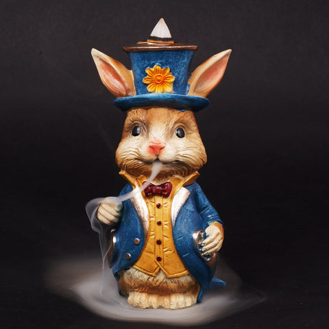 Alice in Wonderland Rabbit Backflow Incense Burner | 6.25 x 2.5 Inches