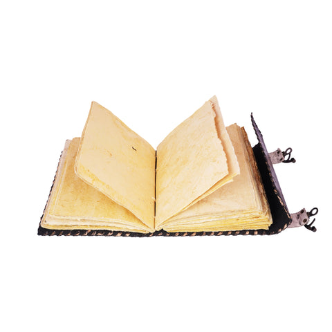 Antique Color Chakra Journal – Handmade 6x8 Embossed Leather Notebook