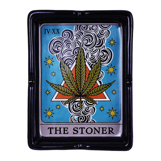 The Stoner Tarot Card Ceramic Ashtray – 4 x 5.5 Inches