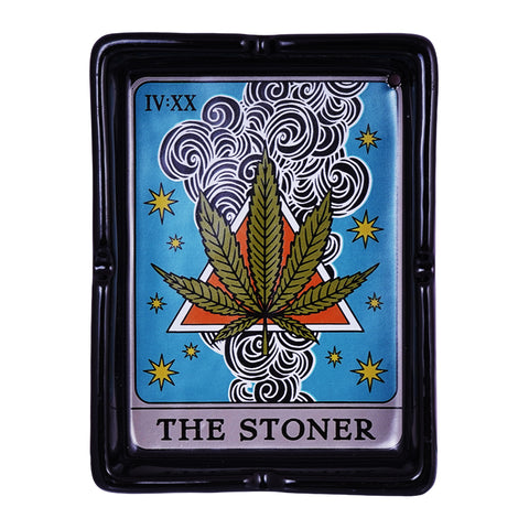 The Stoner Tarot Card Ceramic Ashtray – 4 x 5.5 Inches