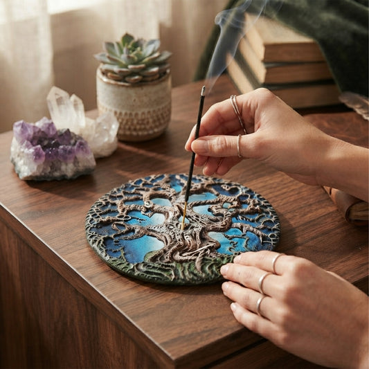 Colored Tree of Life Incense Burner – Decorative Stick Incense Holder