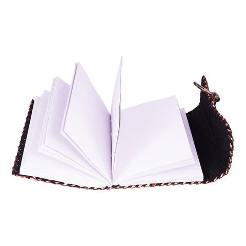 Stitched Lock and Key Embossed Leather Journal – 5 x 7 Inch Multicolor Handmade Leather Notebook with Lock & Key