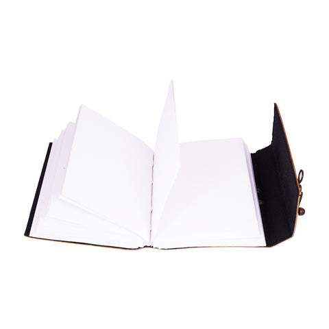 Sunflower Embossed Leather Journal – Handmade 5x7 Notebook