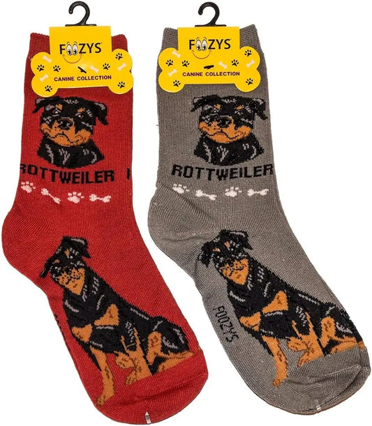 Rottweiler Unisex Crew Socks (2 pairs) Trendy Zone 21