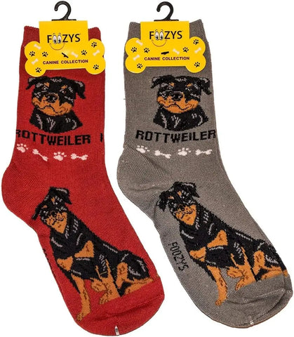 Rottweiler Unisex Crew Socks (2 pairs) Trendy Zone 21