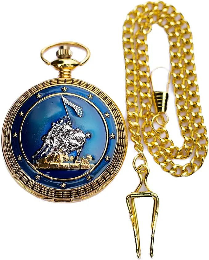 Soldier Raising The Flag Iwo Jima Pocket Watch Trendy Zone 21